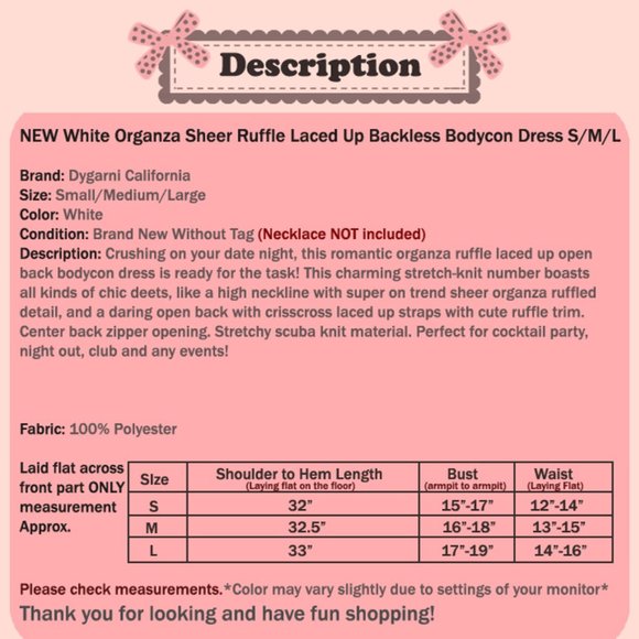 White Sheer Organza Ruffle Laced Up Backless Dress - Picture 8 of 8